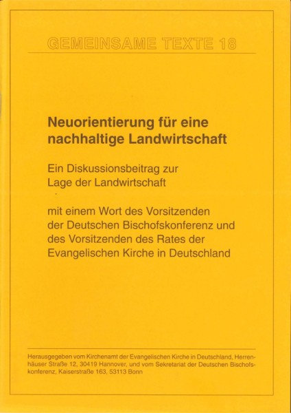 Neuorientierung für eine nachhaltige Landwirtschaft